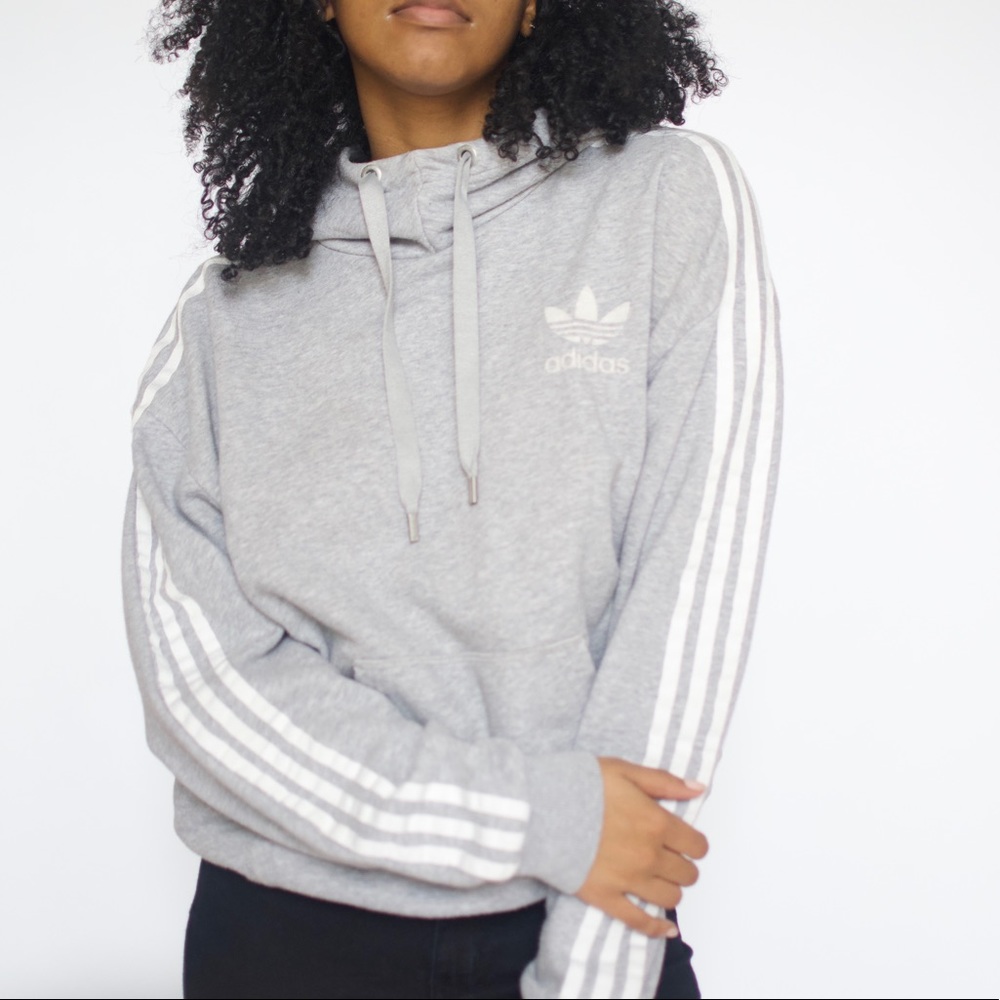Adidas High Neck Hoodie Sweatshirt